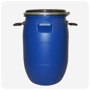 Tambor Plástico 60 Litros Con Zuncho Metálico Azul