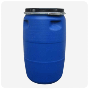 Tambor Plástico 120 Litros Con Zuncho Metálico Azul