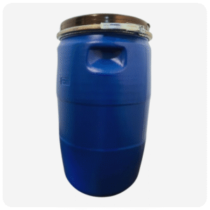Tambor Plástico 120 Litros Con Zuncho Metálico Azul