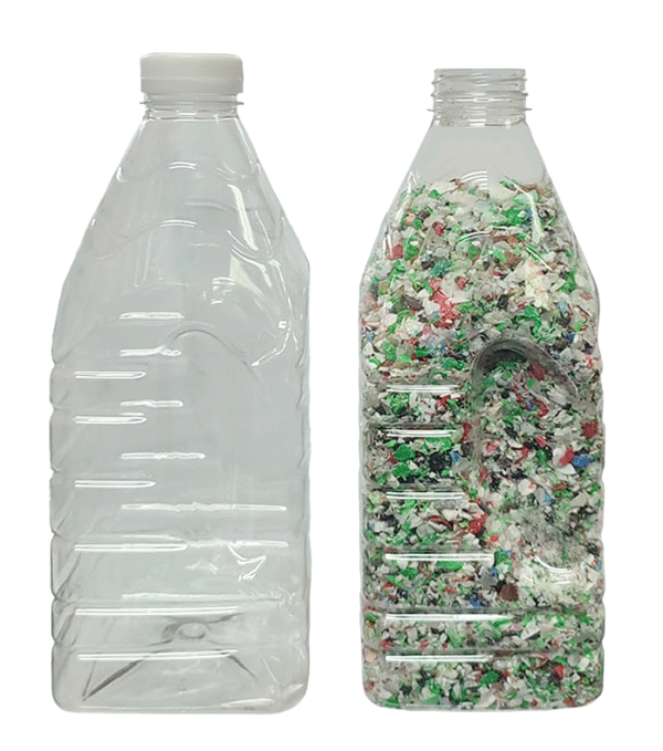 Botella PET 1.5 Lts Cuadrada con Agarre
