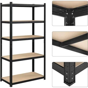 Rack Estante Metálico Negro180x90x40