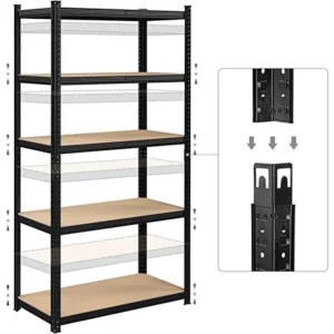 Rack Estante Metálico Negro180x90x40