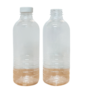 Botella PET 1 Lt Redonda con Rayas