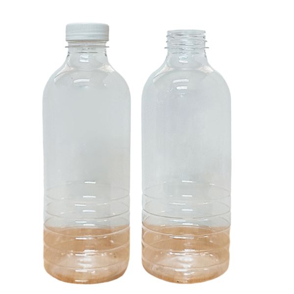 Botella PET 1 Lt Redonda con Rayas