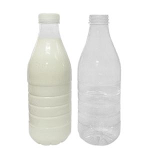 Botella PET 1 Lt Redonda con Rayas